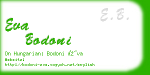 eva bodoni business card